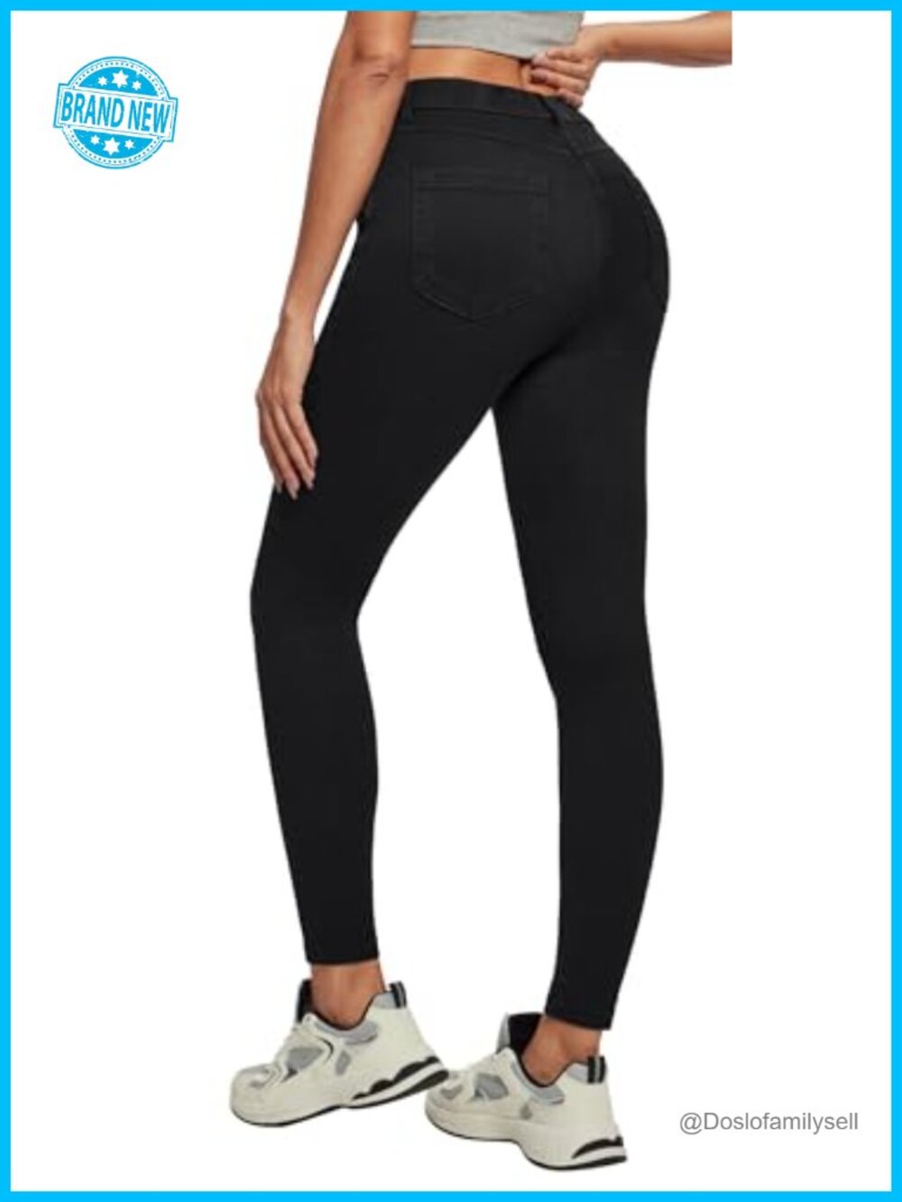 Stretchy Skinny Jeans for Women Pull On Jeggings High Waist Denim Leggings